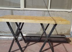 שולחן עץ טבעי פלטה ורגליים